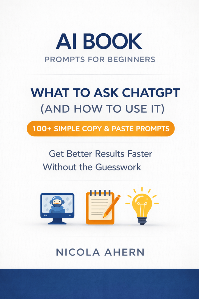 AI Workbooks for Beginners Using ChatGPT Prompts – Nicola Ahern Creative